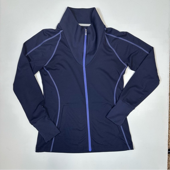 ADIDAS Climalite Golf Contrast stitched Full-Zip Training Sweatshirt Jacket S - Picture 2 of 9